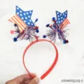 American Independence Day star headband red white blue patriotic party hair accessory - Holiday Headband (US0405Q21Q-3)