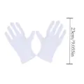 Witte katoenen inspectiehandschoenen, formele witte handschoenen, lengte 23 cm. - Eén maat / Etiquette Handschoenen (17CR9018)