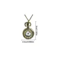 Vintage bronze quartz pocket watch with Roman numerals and chain for daily retro fashion. - One Size / Quartz Pocket Watch (PE1108D21)
