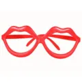 Red lips novelty party glasses costume accessory funny photo booth prop for celebrations. - Red Lip Style (19QR7006-12)