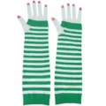 Groen witte gestreepte armmouwen St Patricks Dag feestelijke lange kostuum accessoires 1 - TX181206GR