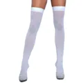 Witte dijhoogte kousen voor dames, perfecte kostuumkousen voor feestelijke evenementen en cosplay. - Eén maat / Wit