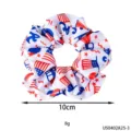 American Independence Day hair scrunchie with flag and star print, 10cm stylish hair accessory. - One Size / American Print Style 3