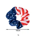 American flag hair scrunchie patriotic hair band tie for women girls 10cm US national day - One Size / American Print Style 1