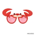 Red crab novelty party glasses with pink lenses, perfect for summer beach parties and photo props. - One Size / Crab Shape(HW1102D21) / Red
