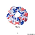 American Independence Day Hair Scrunchie Star Stripe Pattern Fabric Hair Band Accessory - One Size / American Print Style 4