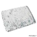 Zilveren pailletten tas glinsterende glitter tasje schitterende make up etui voor feestje - Pailletten Accessoires / Zilver