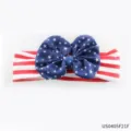 American flag headband with big bow, red white blue patriotic hair accessory for party. - One Size / Bow Headband Style 1