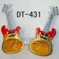 Funny guitar shaped party sunglasses, novelty musical costume eyewear for summer festival. - One Size / Guitar Shape(TS7407) / Yellow Red