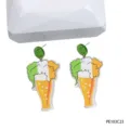 St. Patrick's Day bier acryl orenhangers, groen wit oranje feestelijk oorbellen voor vrouwen. - Eén maat / PE103C23