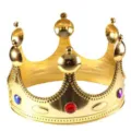Golden crown for party kids birthday celebration plastic royal tiara costume accessory - Crown Prop(17FS8922GD)