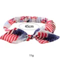 American flag print bow headband party festival hair accessory elastic hair band 45cm 11g - One Size / Festive Fireworks Headband
