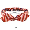 American flag pattern headband, elastic knotted bow hair band for holiday party accessories 45cm - One Size / Flag Bow Headband