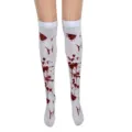 Halloween cosplay bloody over-the-knee stockings horror party costume accessory detail shot - One Size / Dark Red Bloody Socks H3#