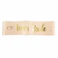 Champagne gold foil Team Bride satin sash for bachelorette party, elegant bridal shower detail. - Team Bride