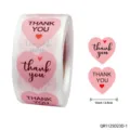 Roze hart Bedankt sticker rol voor cadeauverpakking huwelijk decoratie bedrijfszegel labels. - QR1125D23D-2 / 2.5cm