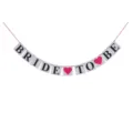 Bruid feest banner slingers voor vrijgezellenfeest bruiloft decoratie hangende vlag - Standaard Stijl (RS9047) / Roze