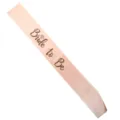 Banda de satén rosa champán bride to be para despedida de soltera con letras doradas. - HET9535CH