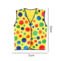 Colorful polka dot clown vest for cosplay party events, vibrant yellow costume top 63cm - CL1001
