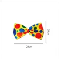 Colorful polka dot clown bow tie party cosplay costume accessory yellow size 24x20cm - SXZ0054