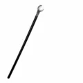 Halloween cosplay scepter, plastic claw ball magic wand prop, approximately 78 cm length. - Eagle Claw Transparent Ball Scepter - Antique Silver