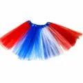 Adult 40cm red white and blue tutu skirt patriotic party mesh skirt festive costume - Tutu Skirt (US0108D22-7)