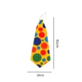 Colorful polka dot clown tie costume accessory for fun party dress up and cosplay 41x18cm - CL9433