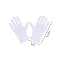 White cotton gloves for formal wear, etiquette, parades, and costume parties. Size 22.5x9cm. - 17CR9018