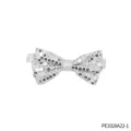 Witte Strik met Pailletten Glitterende Stage Performance Halsaccessoire voor Feesten en Partijen - Wit