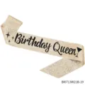 Glitter verjaardag koningin sjerp feest decoratie glimmende stof gouden riem vrouwen - Iridescent Zilver Glitter (BI0713W21B-19)