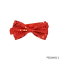 Rode pailletten vlinderdas glinsterende kostuum accessoire voor feest vakantie - Rood