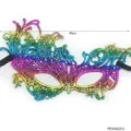 Colorful embroidered lace mask for Mardi Gras carnival party, beautiful masquerade accessory. - PE0102E25-2