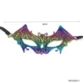 Rainbow Lace Bat Mask Mardi Gras Party Carnival Masquerade Eye Mask Costume Accessory - PE0102E25-3