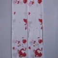 Halloween cosplay costume prop over knee stockings with scary red blood pattern design for party. - One Size / Bloody Socks 6#