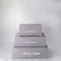 Faltbare Magnet-Geschenkboxen in 3 Größen, graue Präsentationsverpackung für Geschenke. - Silbergrau