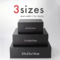 Set aus 3 schwarzen Magnetschachteln in verschiedenen Größen für stilvolle Verpackung. - Klein: 23*15*10cm / Schwarz