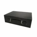 Schwarze PU Leder Griff Geschenkkiste fuer Kosmetik und digitale Geraete Verpackung. - Klein: 30*22*9.6cm / Schwarz