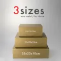 Goldene faltbare Geschenkschachtel im Dreier-Set mit verschiedenen praktischen Grössen. - Klein: 23*15*10cm / Gold