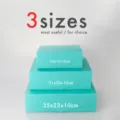 Türkisfarbene Faltgeschenkboxen 3er Set, magnetische Verpackungskartons für Geschenke. - Klein 23x15x10cm / Klassisches Cyan