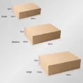 Kraft paper gift box foldable magnetic closure box large medium small size storage box set - Small 20x18x8cm / Kraft Color
