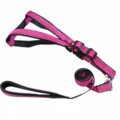 Rose purple dog harness and leash set, vest style pet walking lead for small medium dogs. - Size 1 (5-12 lbs) / Rose Purple