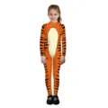 Disfraz de tigre para niños impresión 3d mono de animales fiesta de escenario vista principal - S-110cm / Naranja