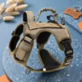 Tactical Dog Harness Adjustable No-Pull Pet Vest Khaki Color Variant for Medium Dogs - Brown Tactical Vest (Harness Only)