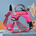 Tactical dog harness in pink, anti-pull design with handle for medium and large dogs. - Pink Tactical Vest (Harness Only)
