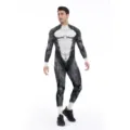 Halloween animale stampa digitale manica lunga tuta cosplay costume uomo festa - Taglia S / Stile di Stampa Texture Muscolare Bianco e Nero (B142-481)