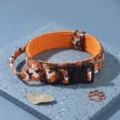 Collar de perro táctico con asa de control y forro acolchado para perros grandes y medianos. - Camuflaje Naranja (Collar Táctico) / M (Cuello 36cm-48cm)