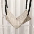 Amaca per gatti domestici regolabile beige griglia tela letto gabbia altalena - Quadri Grigi