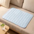 Summer pet cooling mat ice silk dog cat cool pad breathable comfortable furniture protector - XXL-150x100cm / Light Blue