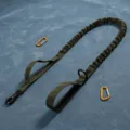 Correa Táctica para Perros Elástica Amortiguadora para Perros Grandes Paseo al Aire Libre - Correa Verde (Talla Única Bungee)