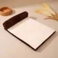 Comfortable pet dog bed mat with soft plush and durable corduroy bolster for small medium dogs. - M--70cm / Single-Sided Coffee